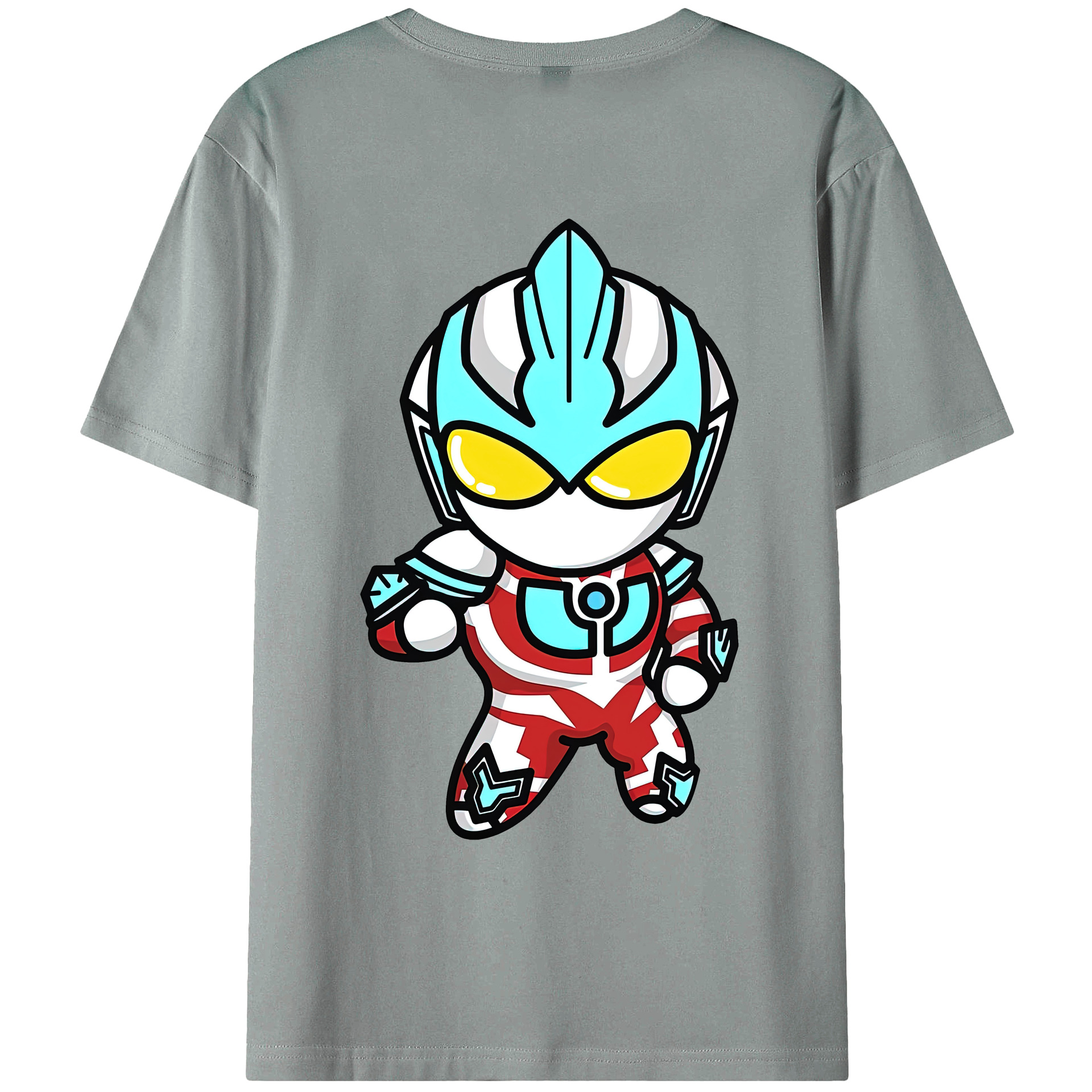 （画像用） ウルトラマン Ultraman 綿100％ メンズ半袖Tシャツ（バックプリント） 通気性